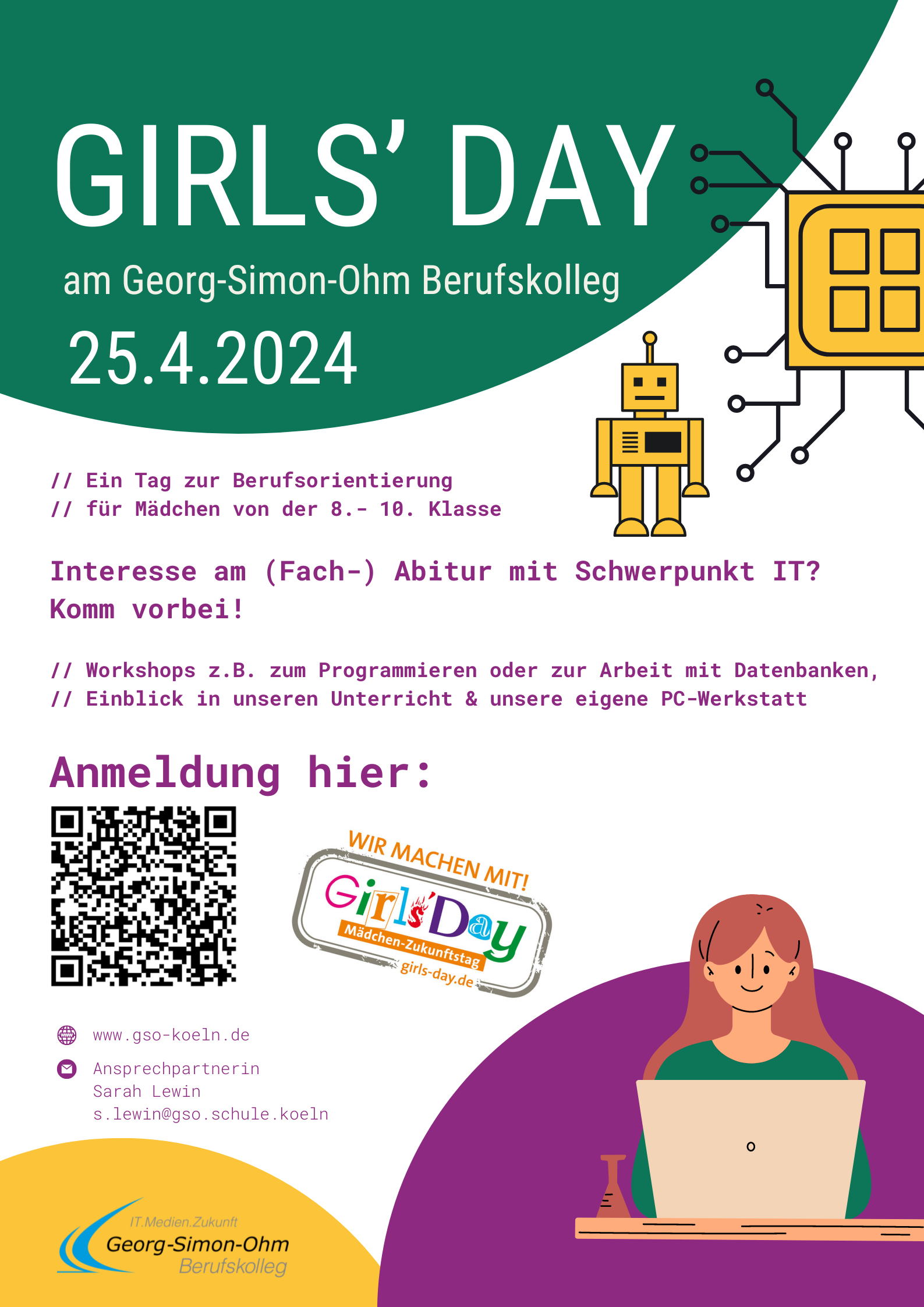 Flyer zum Girls Day am GSO