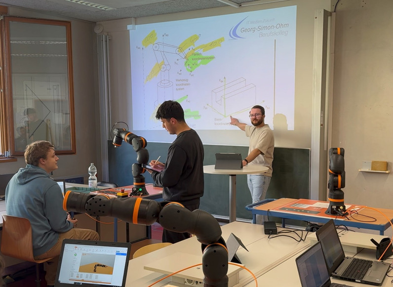 Bild aus dem Unterricht mit Robotern