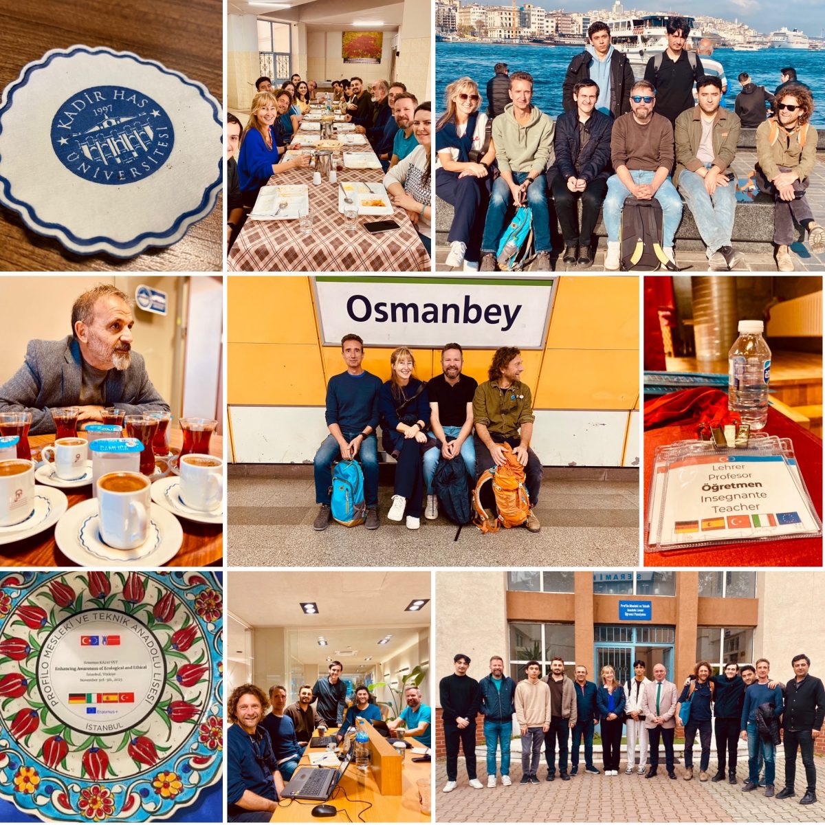 Collage mit Bildern vom Erasmus-Projekt