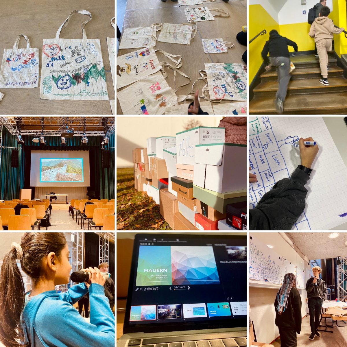 Collage des Projektes Voices across the wall